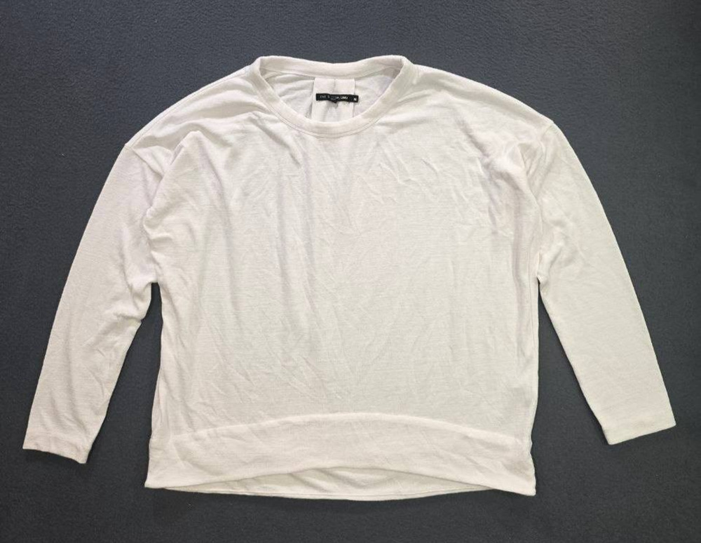 Rag And Bone Shirt Women’s Fall Sweater top White Long Sleeve Medium A011033